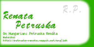 renata petruska business card